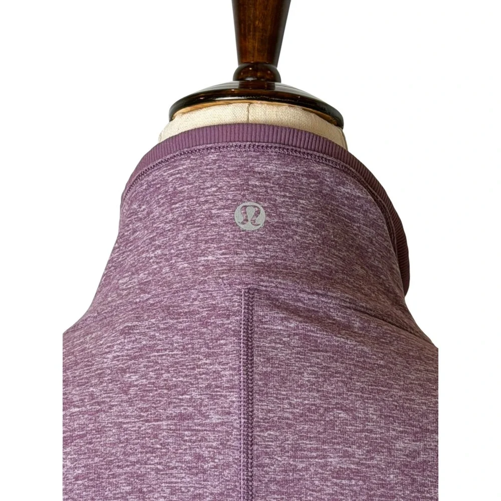 Lululemon Run Stay Warm Half Zip Women 8 Purple Heathered Pullover‎ Athleisure